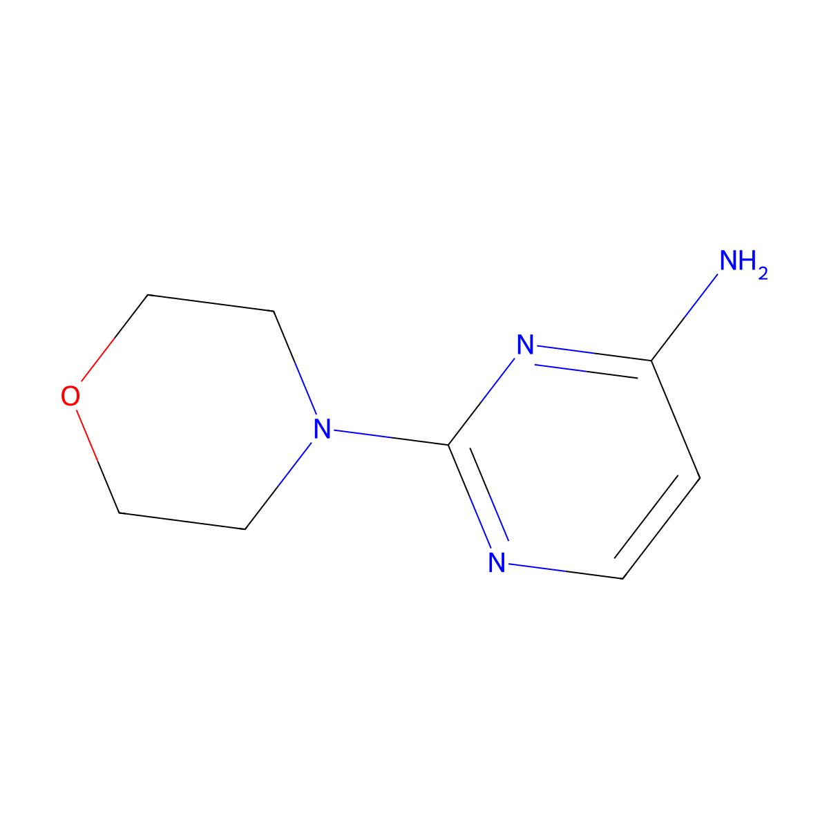2-(Morpholin-4-yl)pyrimidin-4-amine molecular structure, CAS 18215-94-6
