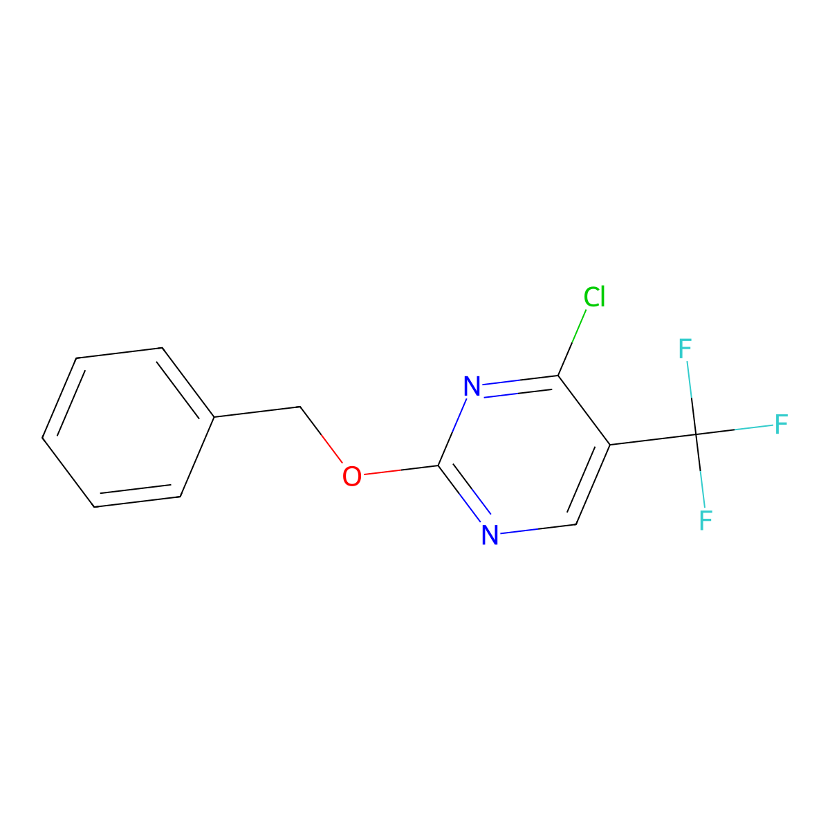 2-Benzyloxy-4-chloro-5-(trifluoromethyl)pyrimidine molecular structure, CAS 1821504-67-9