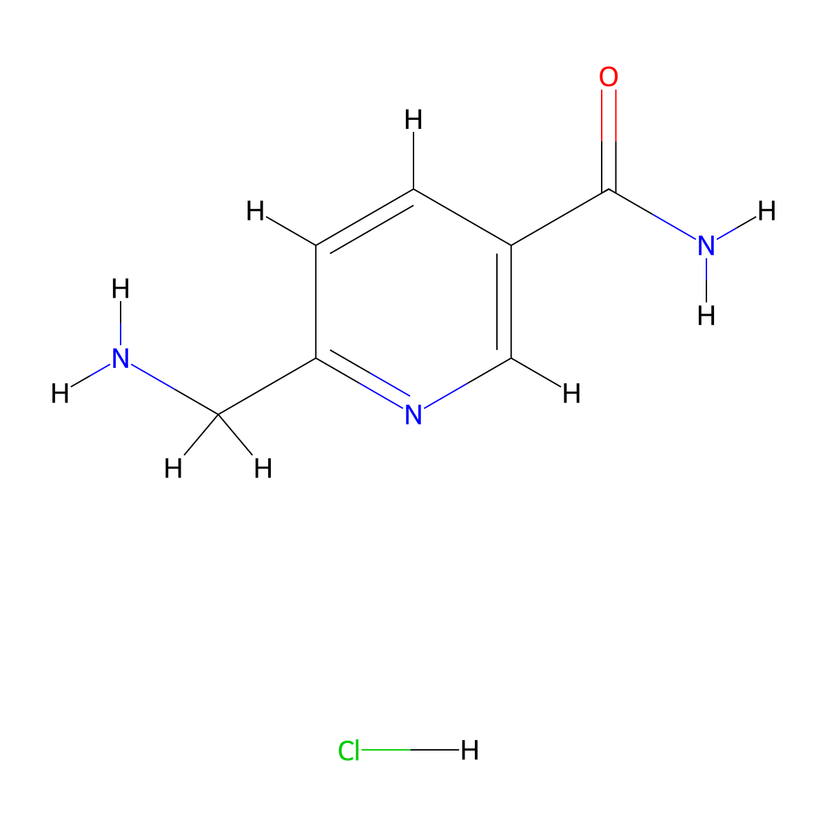 6-(Aminomethyl)nicotinamide hydrochloride molecular structure, CAS 182159-60-0