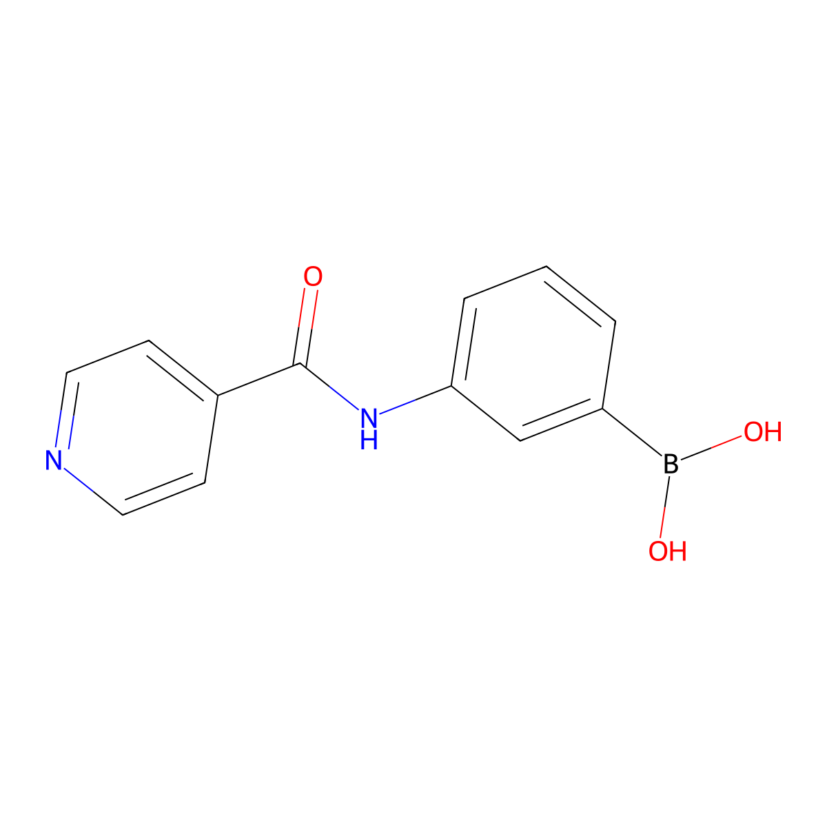 (3-(Isonicotinamido)phenyl)boronic acid molecular structure, CAS 1821640-79-2