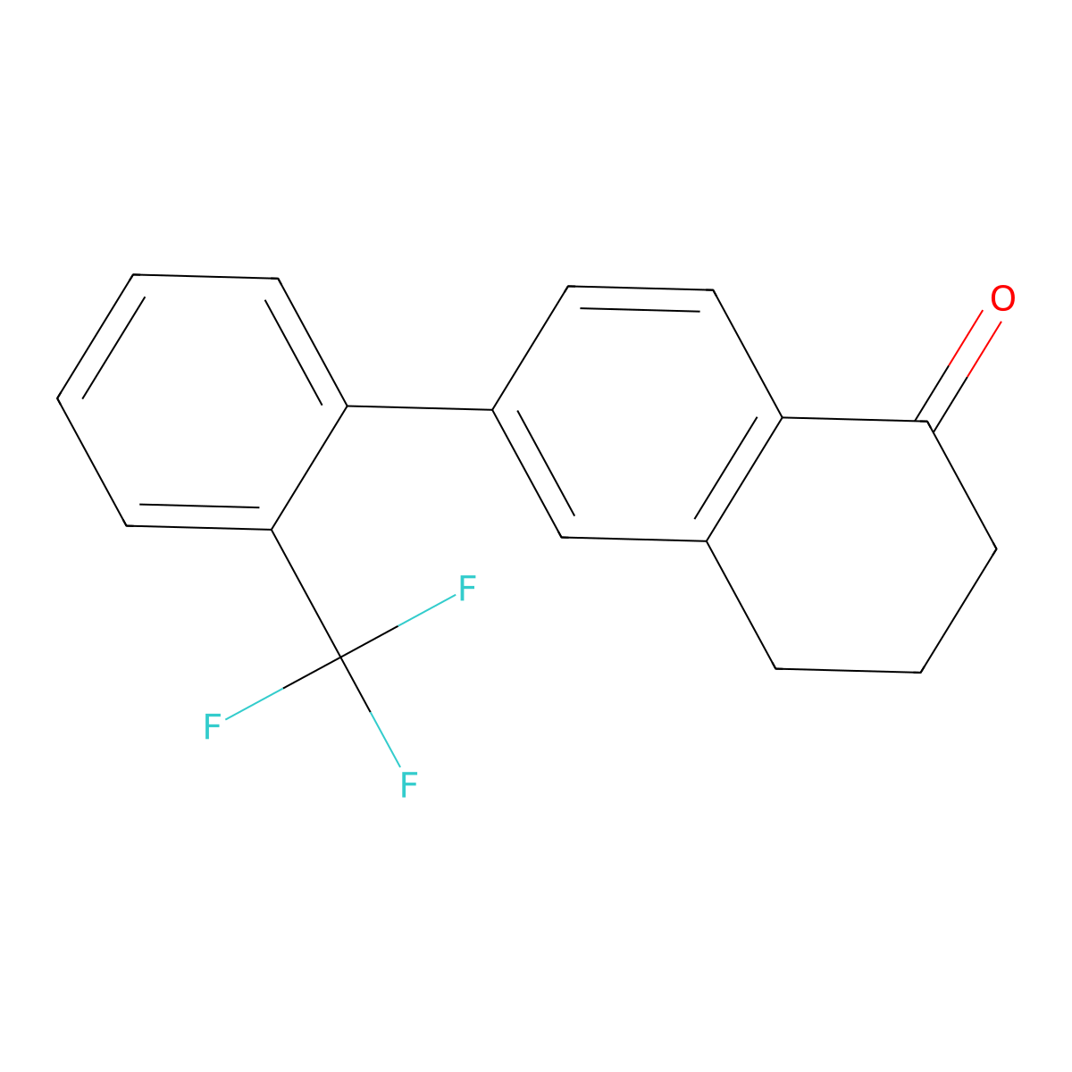 6-(2-(Trifluoromethyl)phenyl)-3,4-dihydronaphthalen-1(2H)-one molecular structure, CAS 1821662-90-1