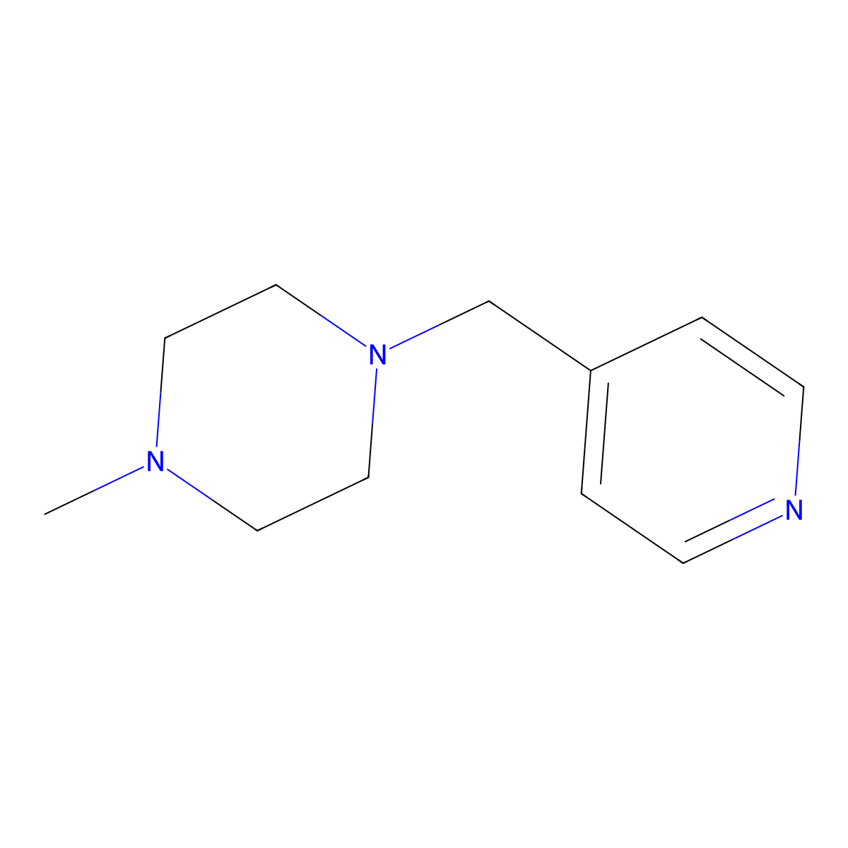 1-Methyl-4-[(pyridin-4-yl)methyl]piperazine molecular structure, CAS 1821678-02-7