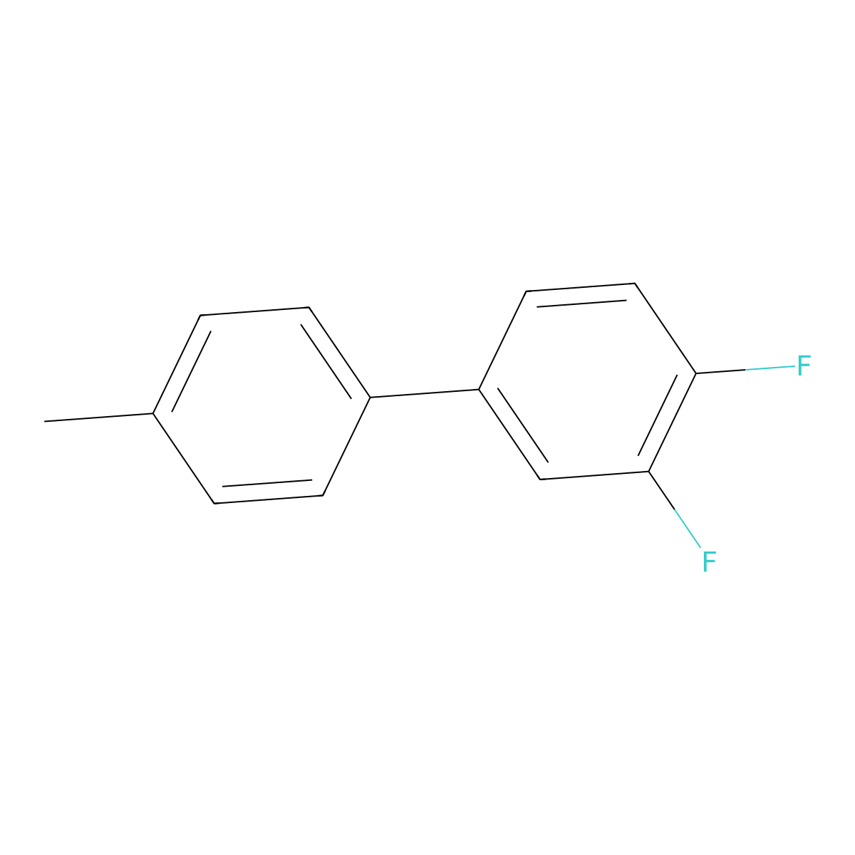 3,4-Difluoro-4'-methyl-1,1'-biphenyl molecular structure, CAS 182169-64-8
