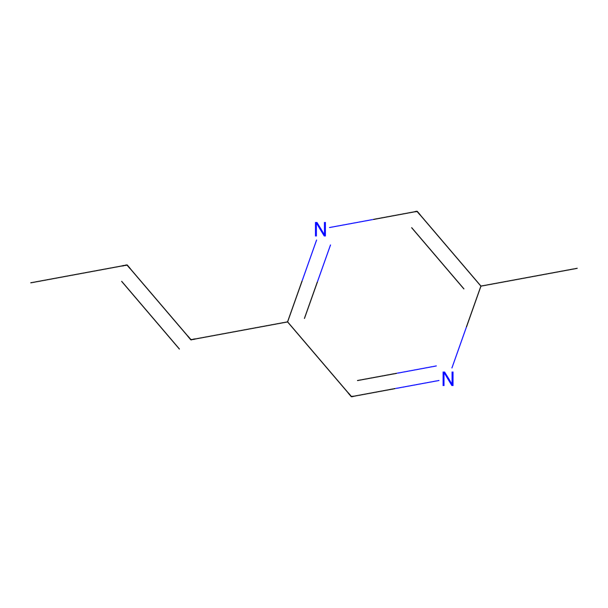 2-Methyl-5-(1-propenyl)pyrazine molecular structure, CAS 18217-82-8