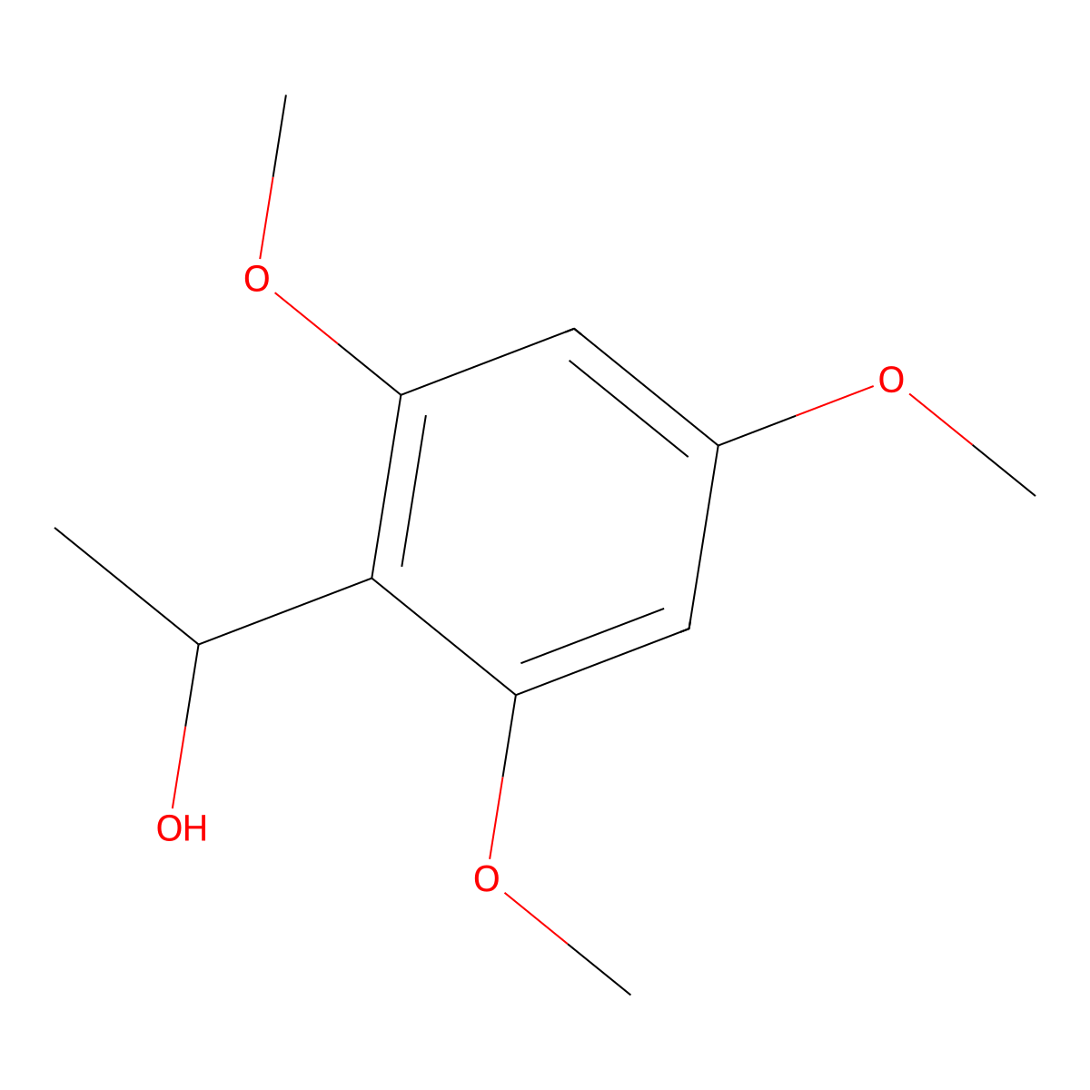 (1R)-1-(2,4,6-trimethoxyphenyl)ethan-1-ol molecular structure, CAS 1821705-66-1