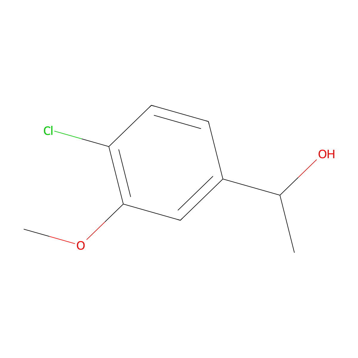 (1s)-1-(4-Chloro-3-methoxyphenyl)ethan-1-ol molecular structure, CAS 1821705-95-6