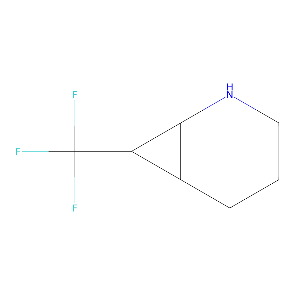 (1R,6R,7R)-7-(Trifluoromethyl)-2-azabicyclo[4.1.0]heptane molecular structure, CAS 1821707-36-1