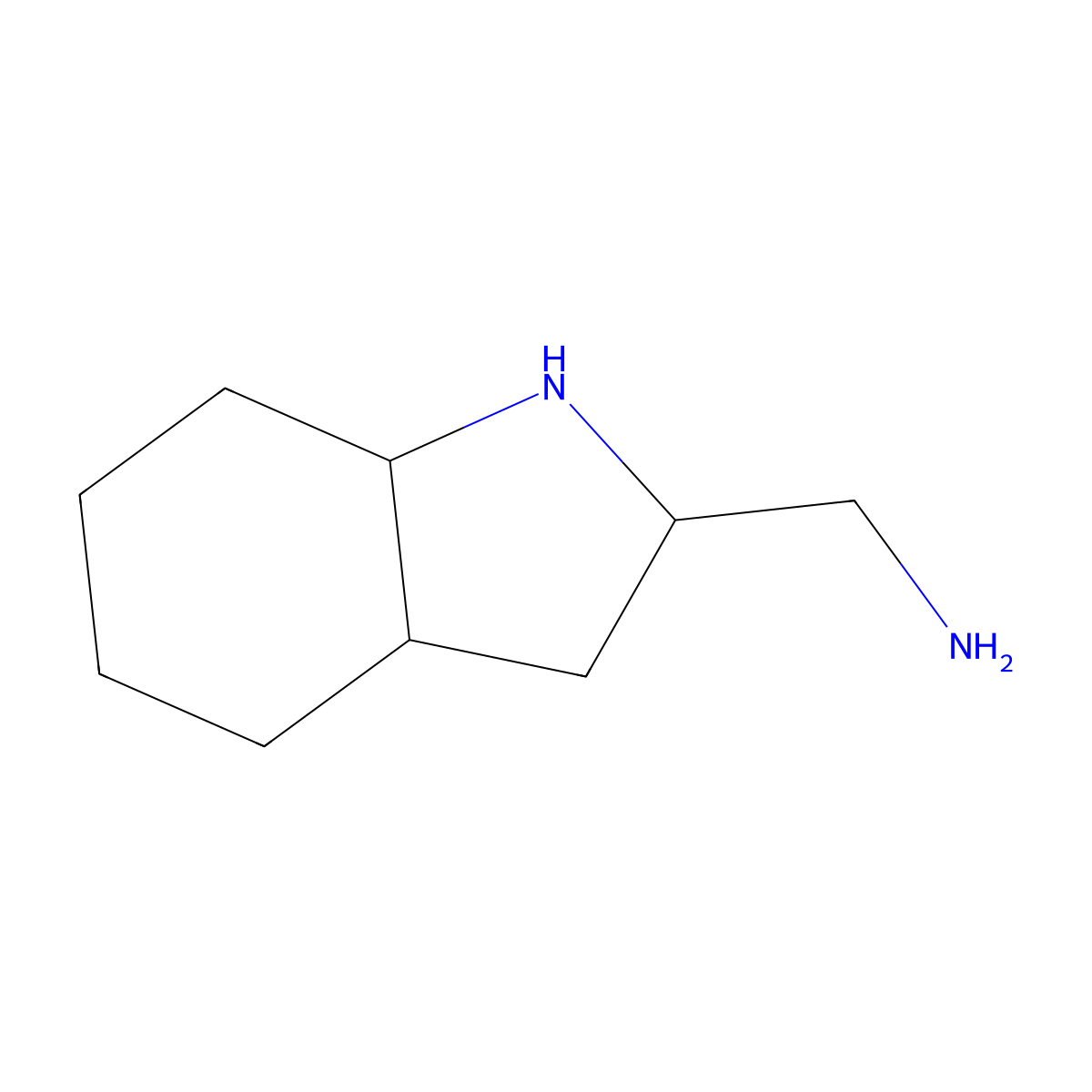 1-[(2S,3aS,7aS)-octahydro-1H-indol-2-yl]methanamine molecular structure, CAS 1821713-35-2