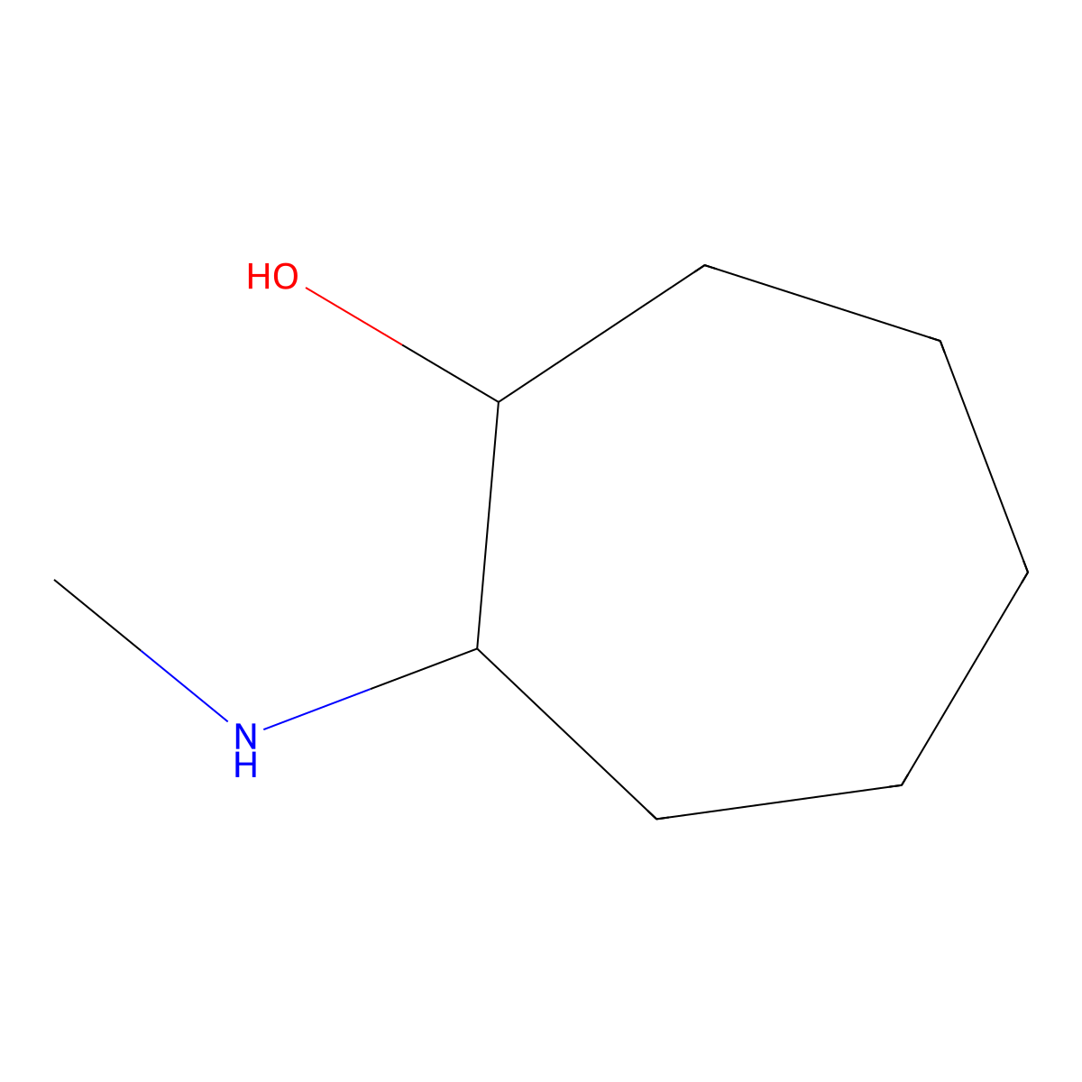 Rac-(1r,2r)-2-(methylamino)cycloheptan-1-ol molecular structure, CAS 1821719-27-0