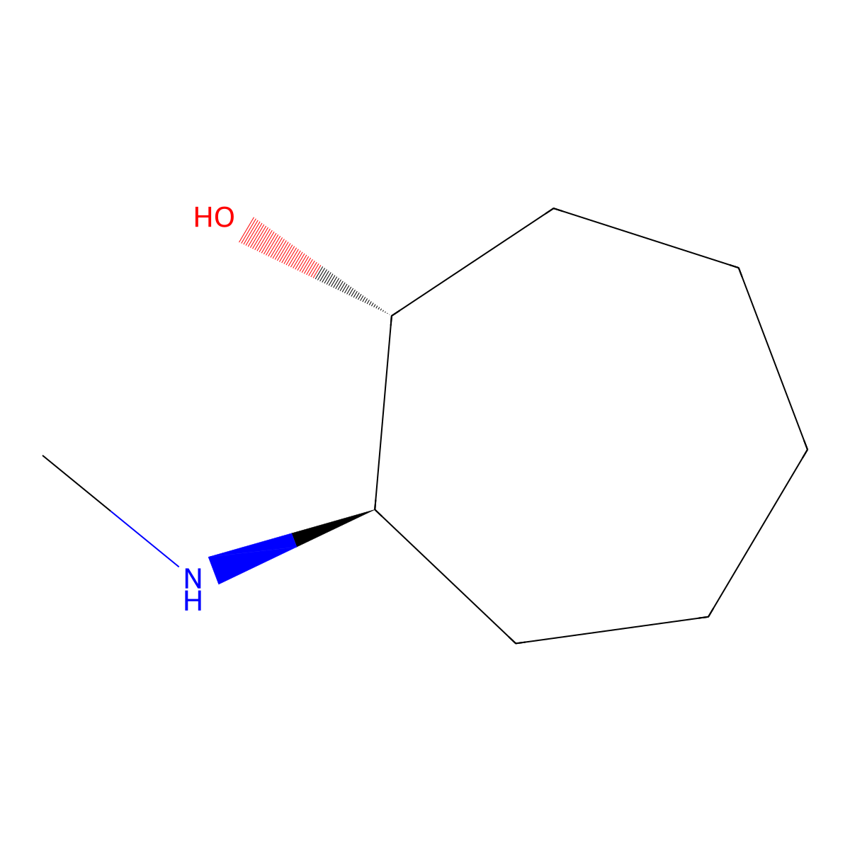 Rac-(1r,2r)-2-(methylamino)cycloheptan-1-ol molecular structure, CAS 1821719-27-0