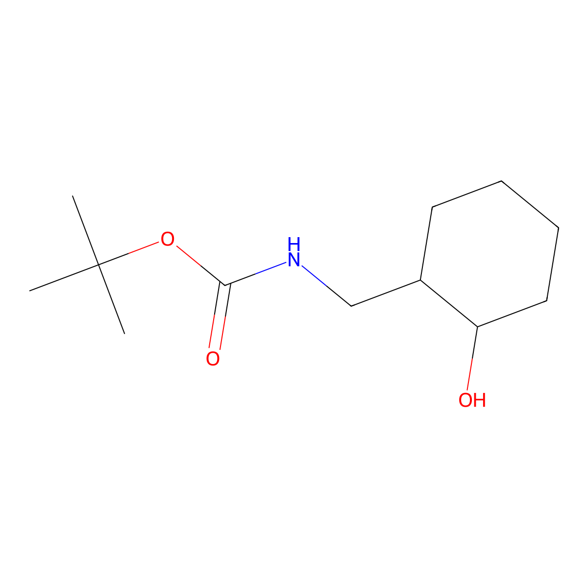 tert-butyl N-{[(1S,2R)-2-hydroxycyclohexyl]methyl}carbamate molecular structure, CAS 1821722-94-4