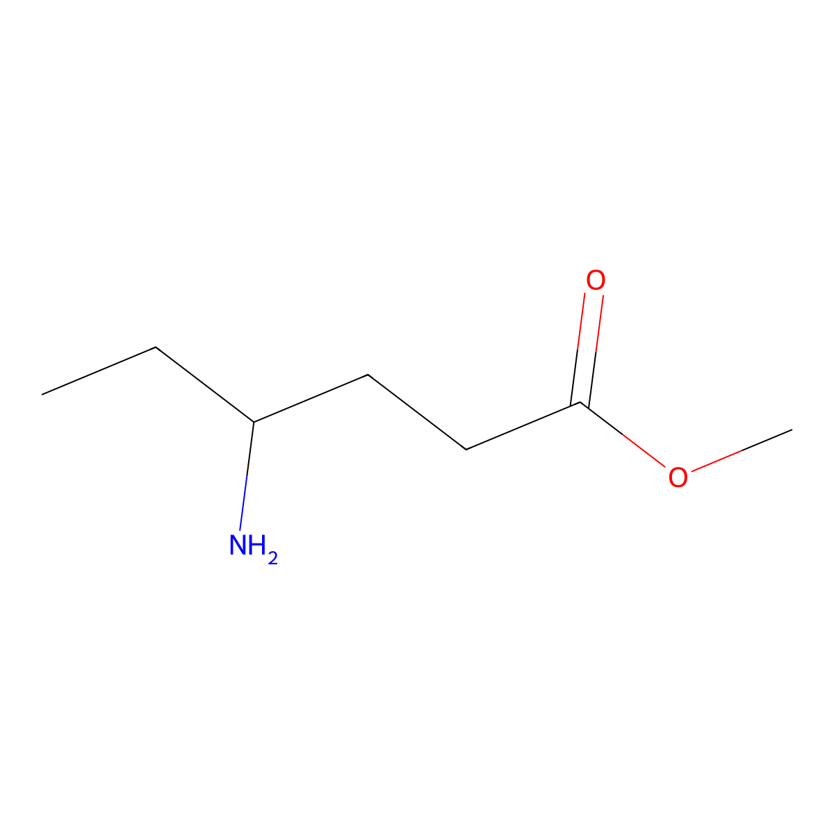 methyl (4S)-4-aminohexanoate molecular structure, CAS 1821732-25-5