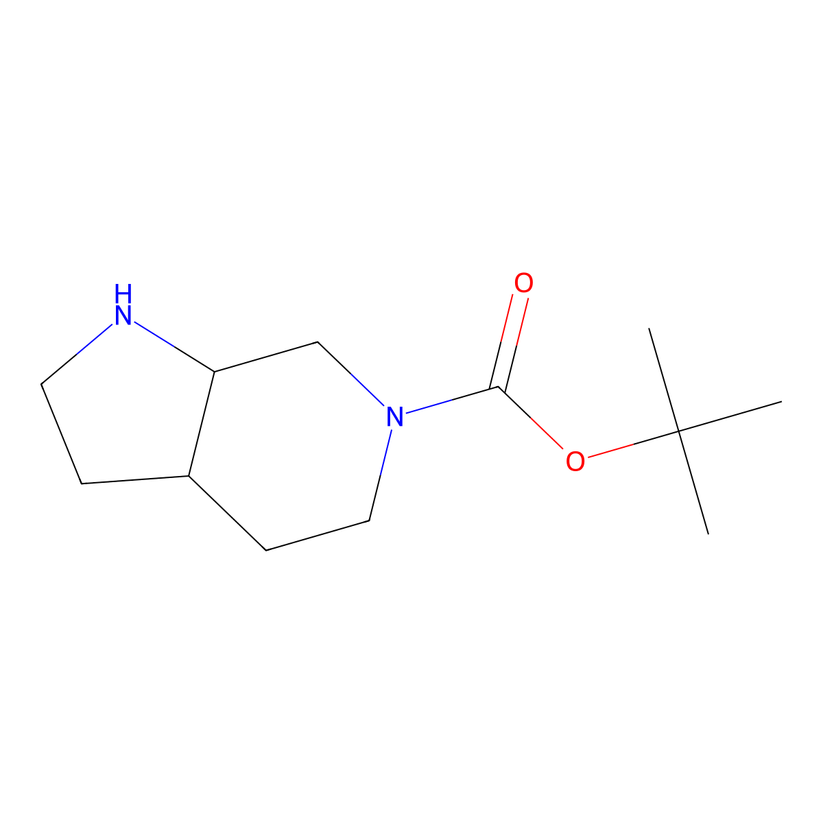 cis-tert-Butyl hexahydro-1H-pyrrolo[2,3-c]pyridine-6(2H)-carboxylate molecular structure, CAS 1821737-93-2