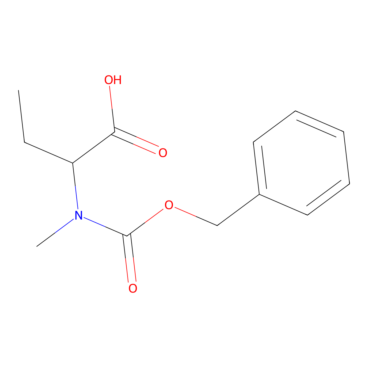 (2R)-2-{[(Benzyloxy)carbonyl](methyl)amino}butanoic acid molecular structure, CAS 1821738-32-2