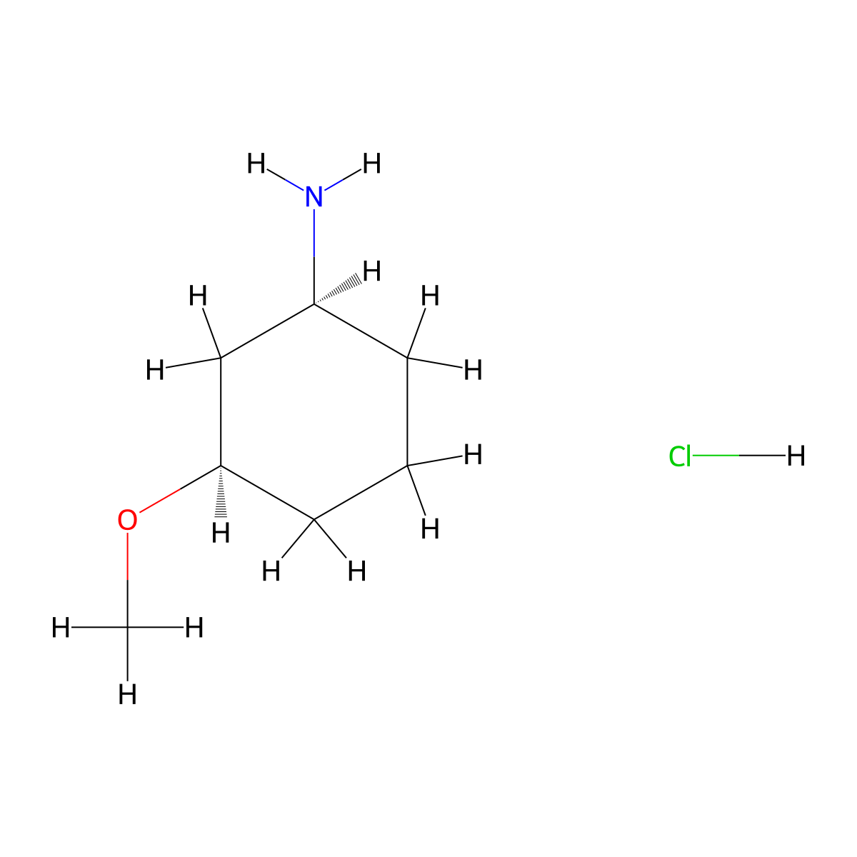 (1S,3R)-3-Methoxy-cyclohexylamine hydrochloride molecular structure, CAS 1821738-84-4
