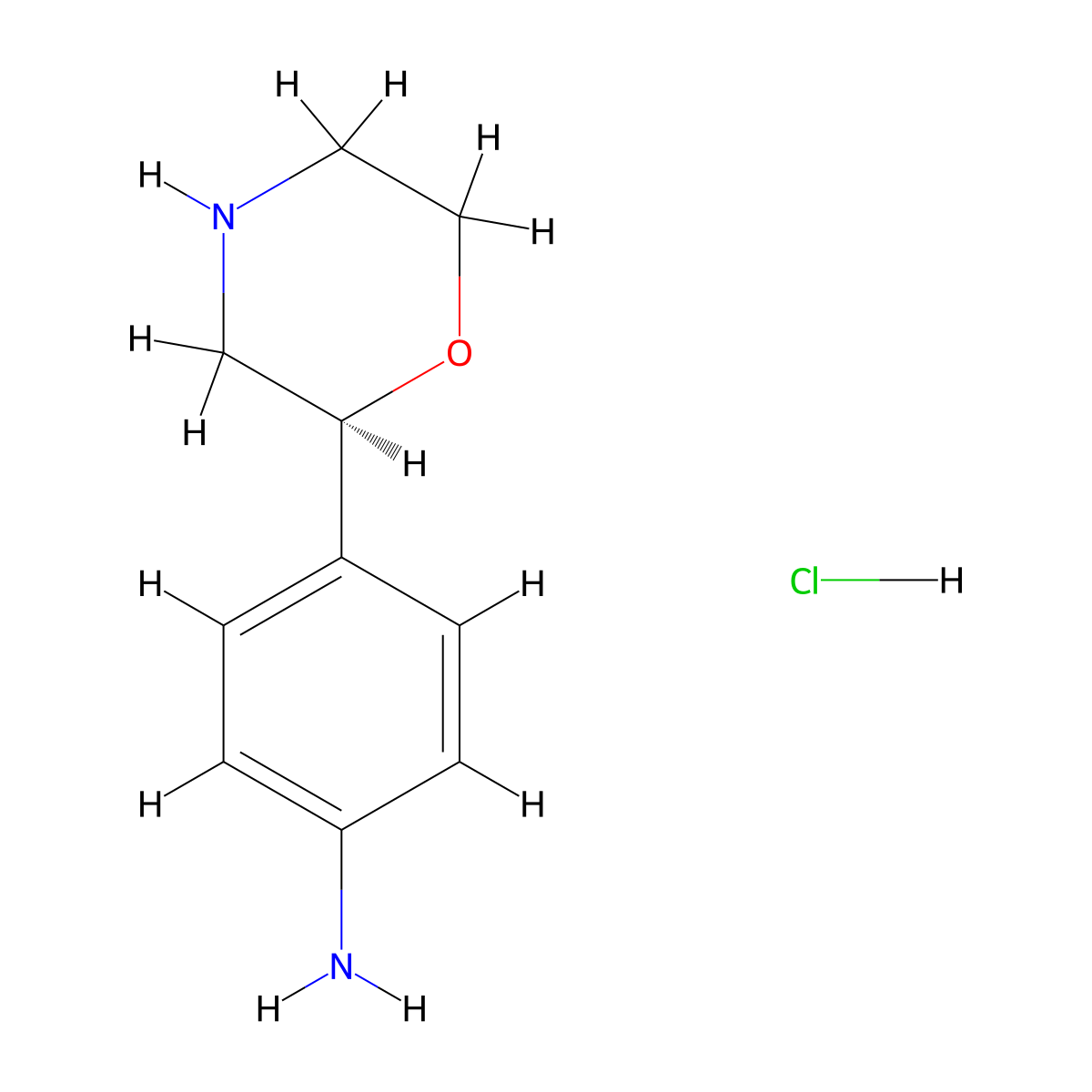 (S)-4-(Morpholin-2-yl)aniline hydrochloride molecular structure, CAS 1821744-07-3