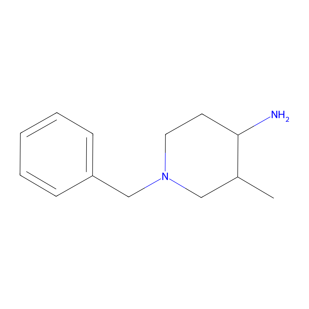 (3R,4R)-1-benzyl-3-methylpiperidin-4-amine molecular structure, CAS 1821752-80-0