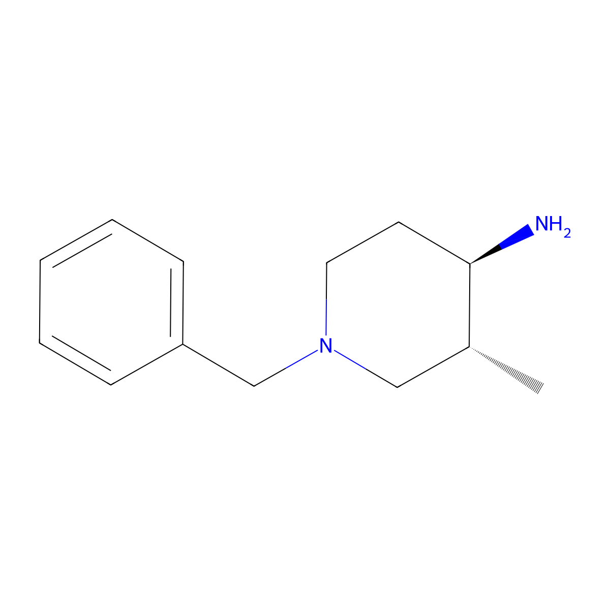(3R,4R)-1-benzyl-3-methylpiperidin-4-amine molecular structure, CAS 1821752-80-0