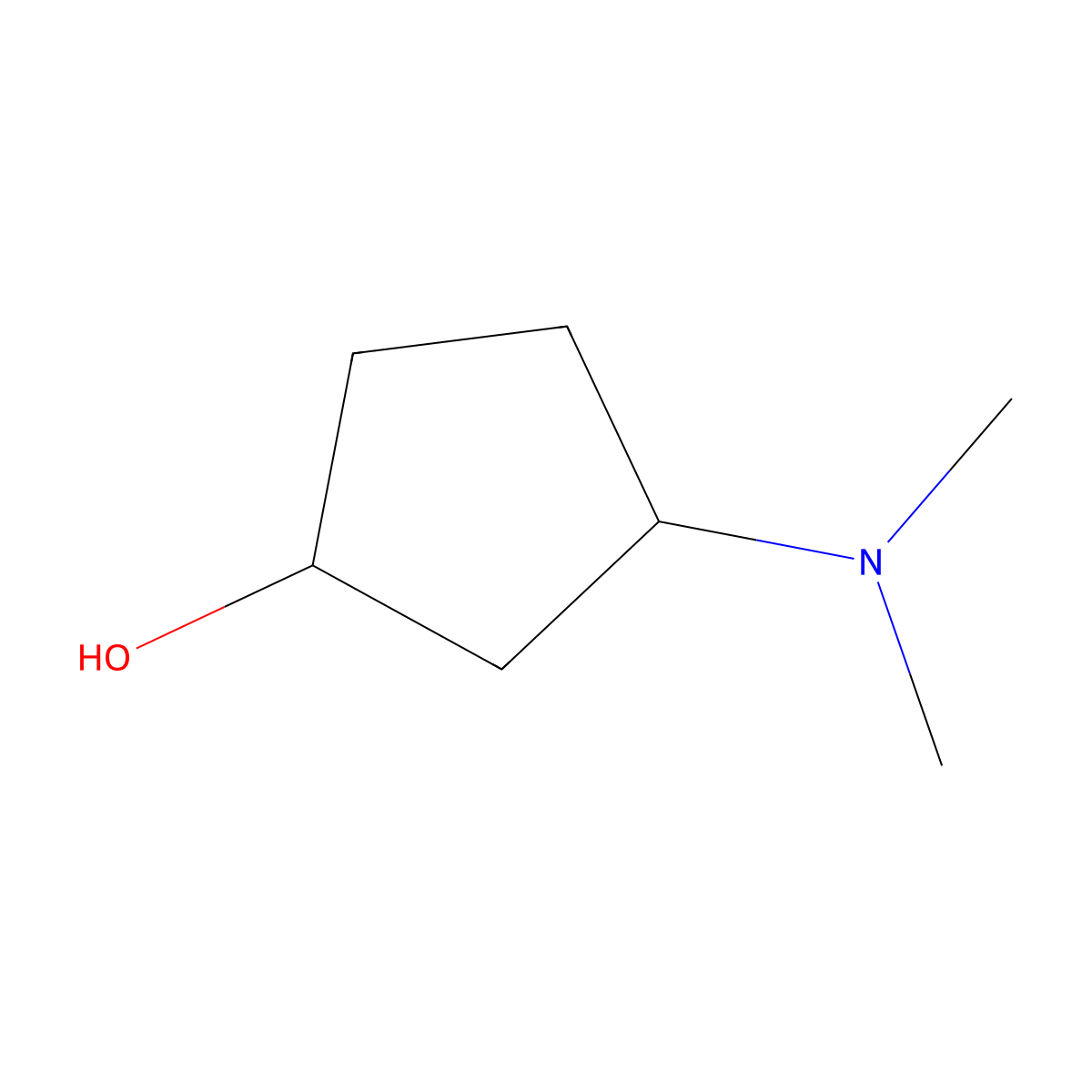 rac-(1R,3S)-3-(dimethylamino)cyclopentan-1-ol molecular structure, CAS 1821752-87-7