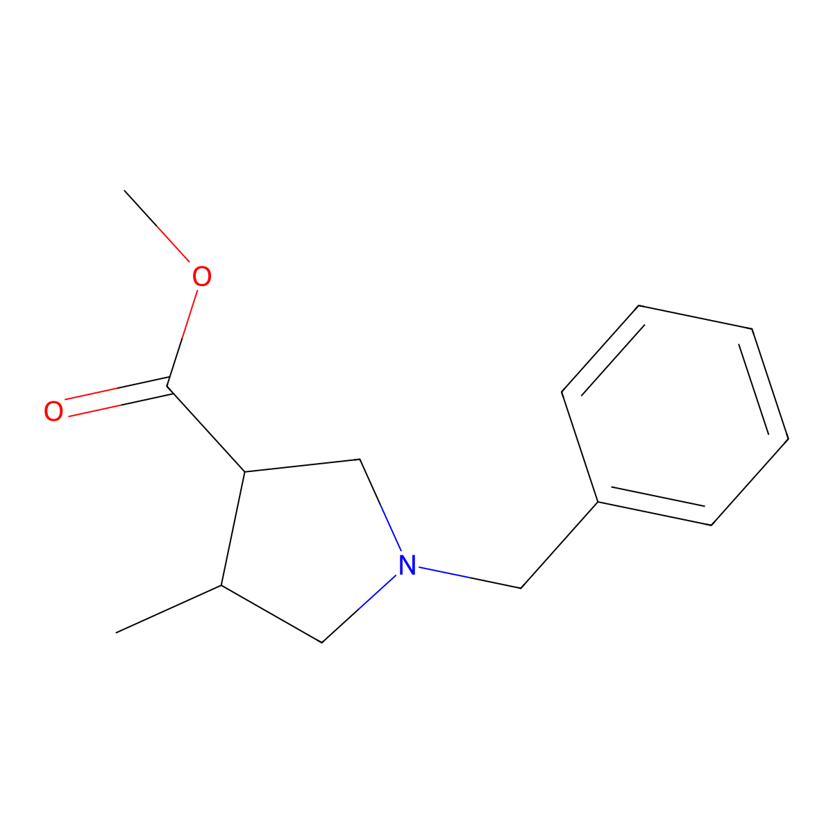 methyl (3R,4R)-1-benzyl-4-methylpyrrolidine-3-carboxylate molecular structure, CAS 1821770-21-1