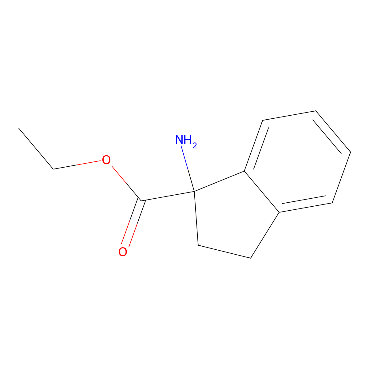 (S)-Ethyl 1-amino-2,3-dihydro-1H-indene-1-carboxylate molecular structure, CAS 1821770-33-5