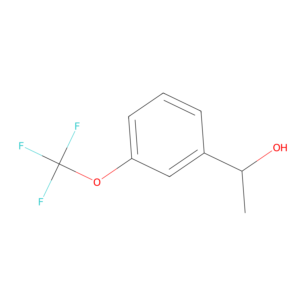 (1R)-1-(3-(trifluoromethoxy)phenyl)ethan-1-ol molecular structure, CAS 1821771-69-0