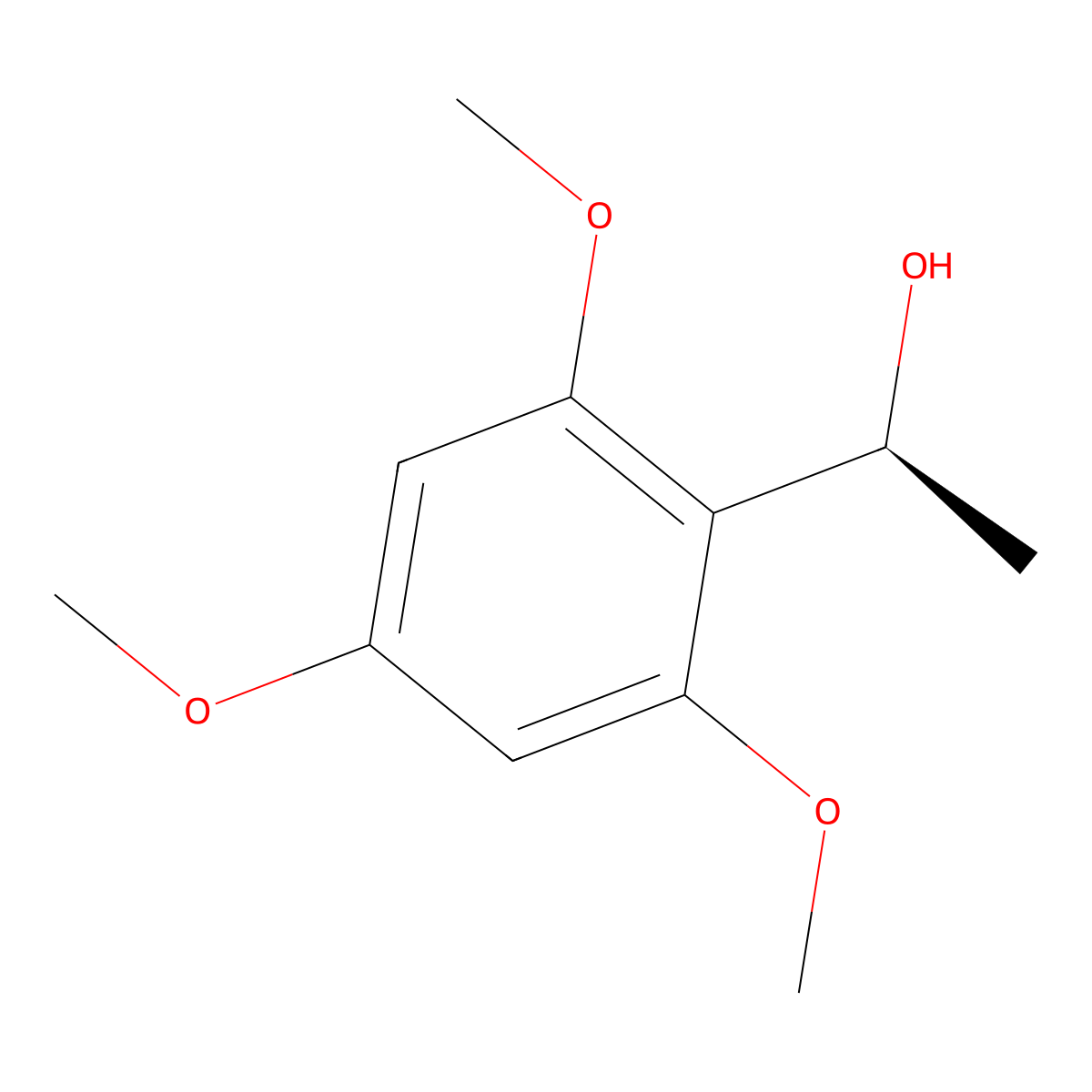 (1S)-1-(2,4,6-trimethoxyphenyl)ethan-1-ol molecular structure, CAS 1821773-74-3