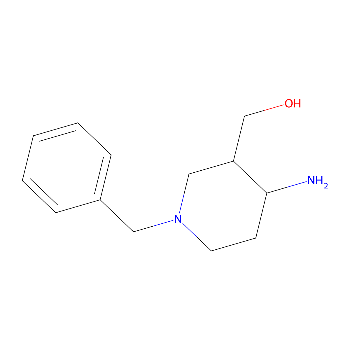 [(3R,4R)-4-amino-1-benzylpiperidin-3-yl]methanol molecular structure, CAS 1821774-60-0