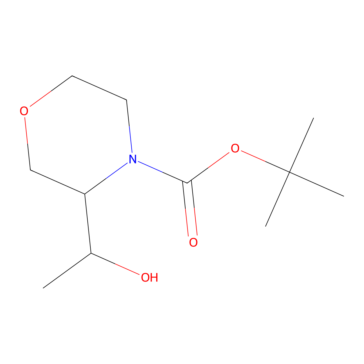 (S)-4-Boc-3-((S)-1-hydroxyethyl)morpholine molecular structure, CAS 1821776-37-7