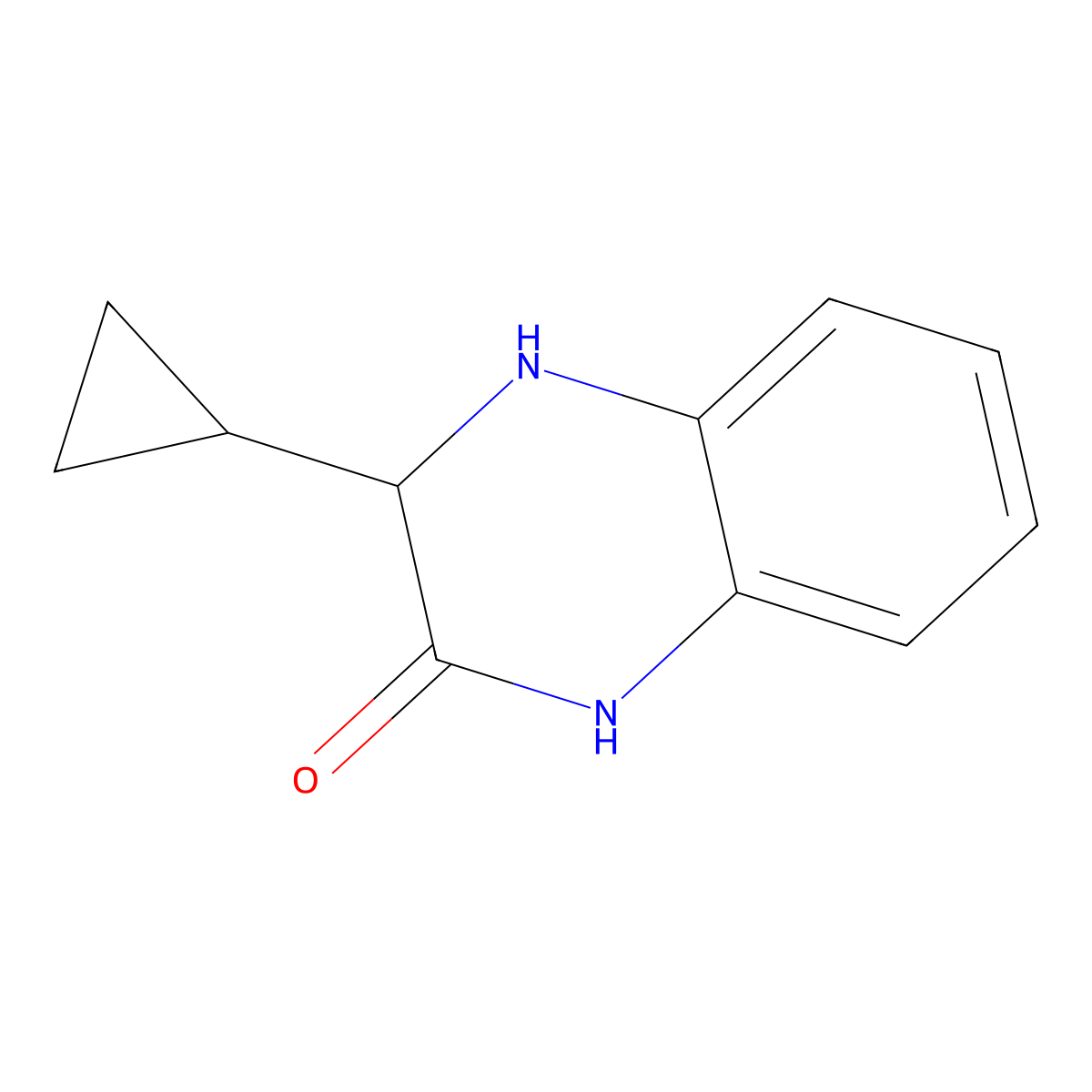 (S)-3-Cyclopropyl-3,4-dihydroquinoxalin-2(1H)-one molecular structure, CAS 1821784-13-7