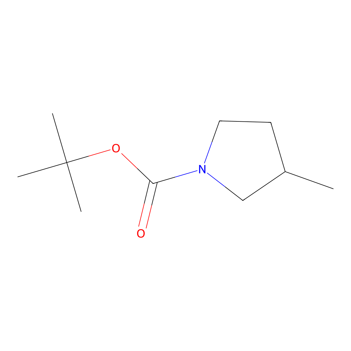 tert-butyl (3S)-3-methylpyrrolidine-1-carboxylate molecular structure, CAS 1821785-68-5