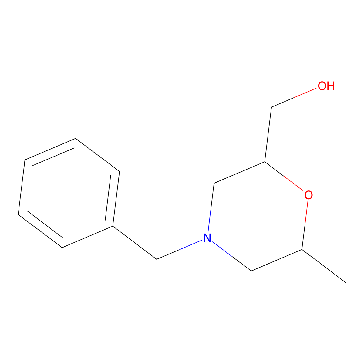 ((2S,6S)-4-benzyl-6-MethylMorpholin-2-yl)Methanol molecular structure, CAS 1821796-16-0