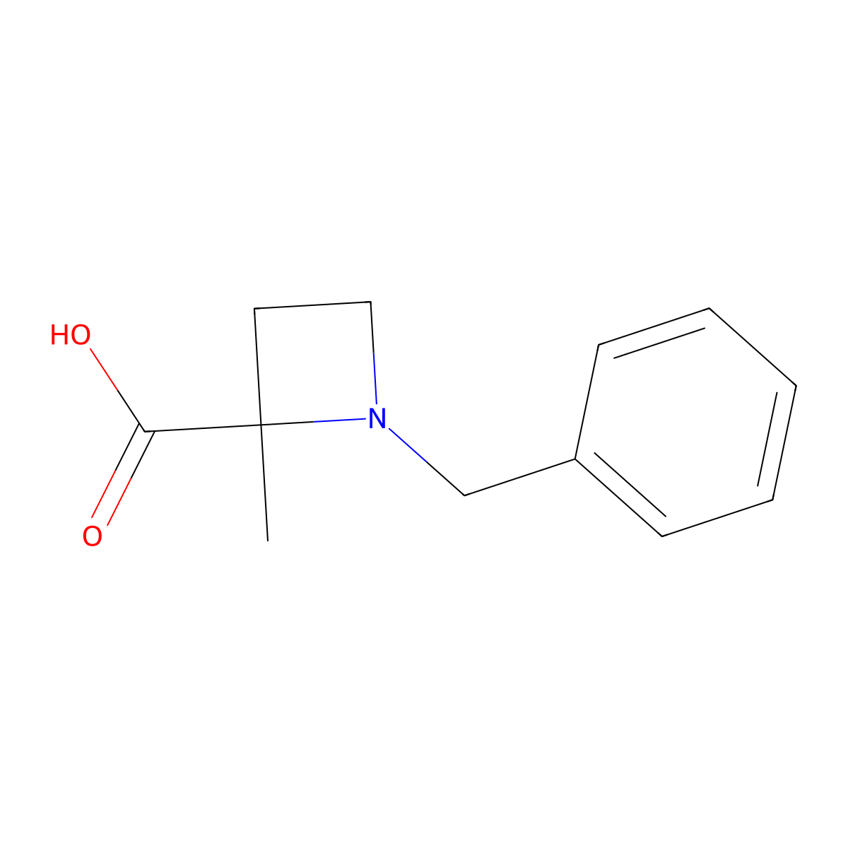 (2S)-1-benzyl-2-methylazetidine-2-carboxylic acid molecular structure, CAS 1821798-03-1