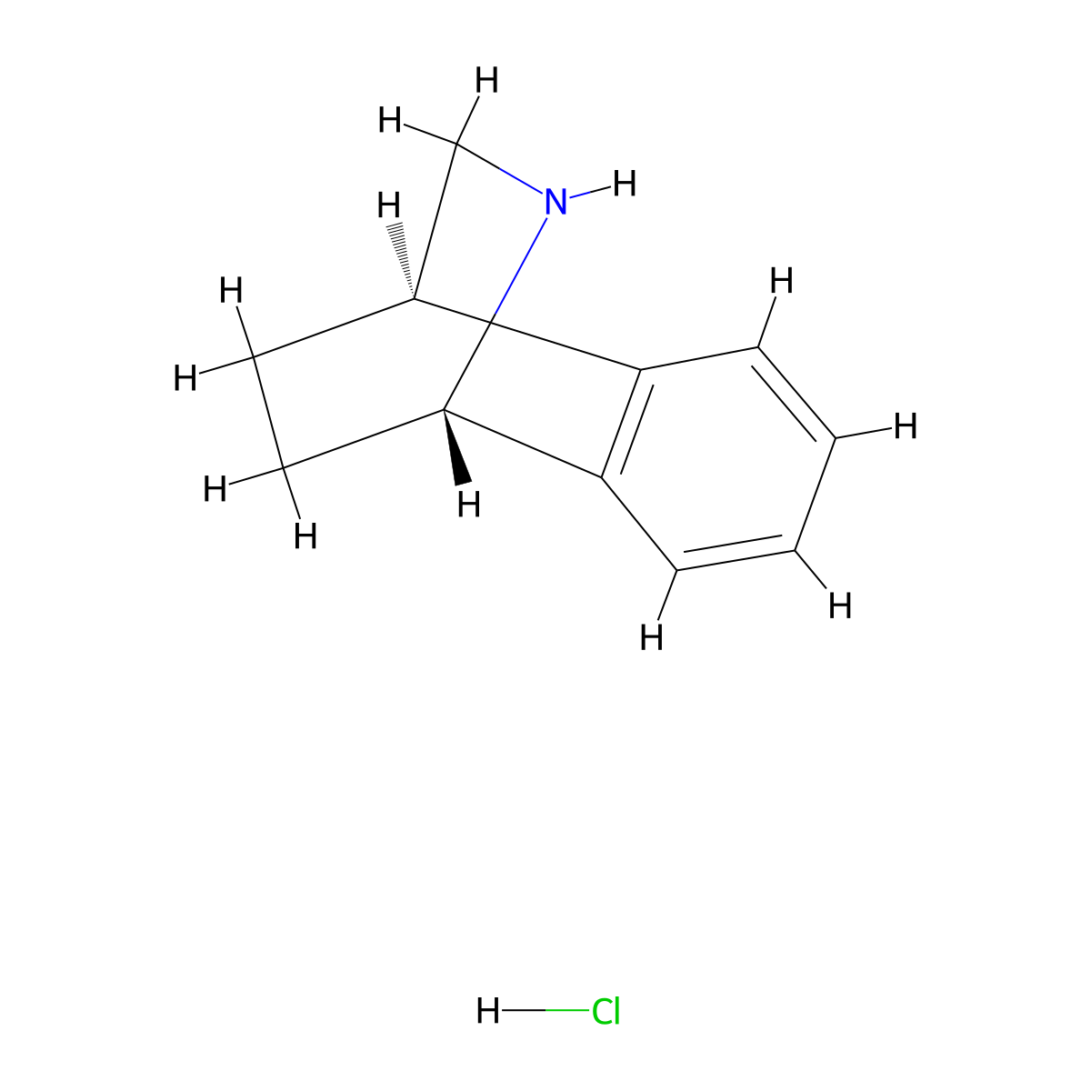 rac-(1R,8S)-9-azatricyclo[6.2.2.0,2,7]dodeca-2,4,6-triene hydrochloride molecular structure, CAS 1821798-07-5
