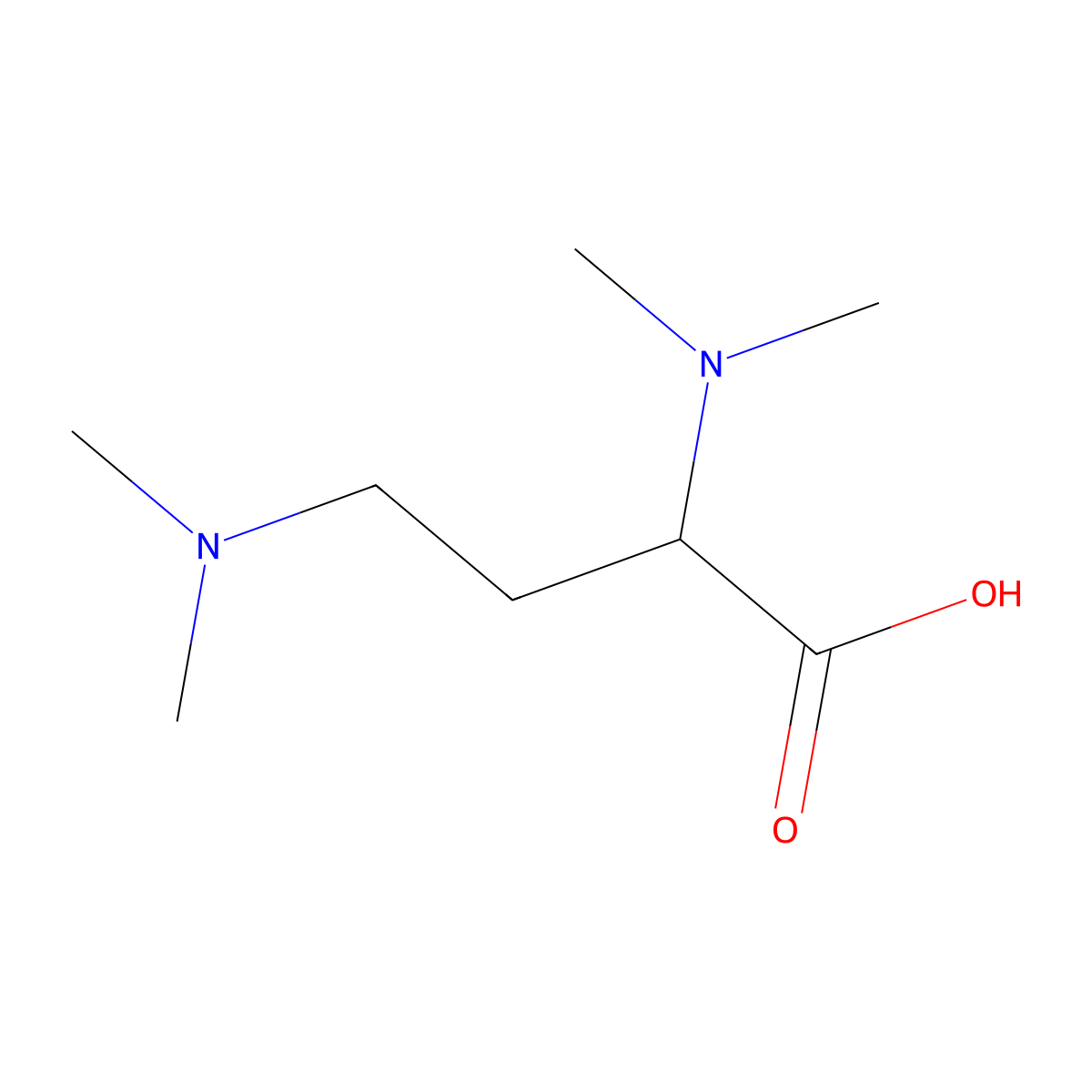 (2S)-2,4-bis(dimethylamino)butanoic acid molecular structure, CAS 1821798-32-6