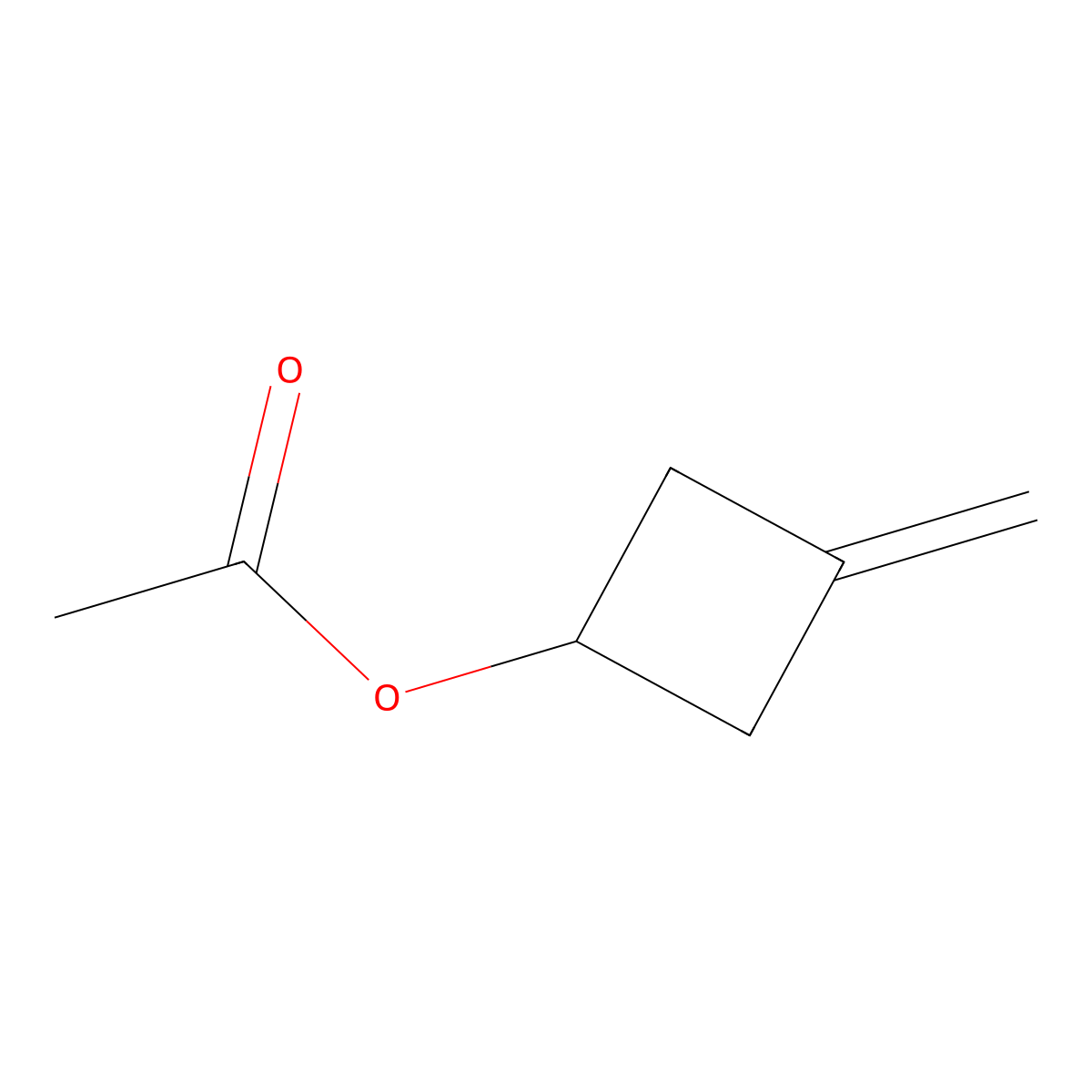 3-Methylenecyclobutylacetate molecular structure, CAS 18218-27-4