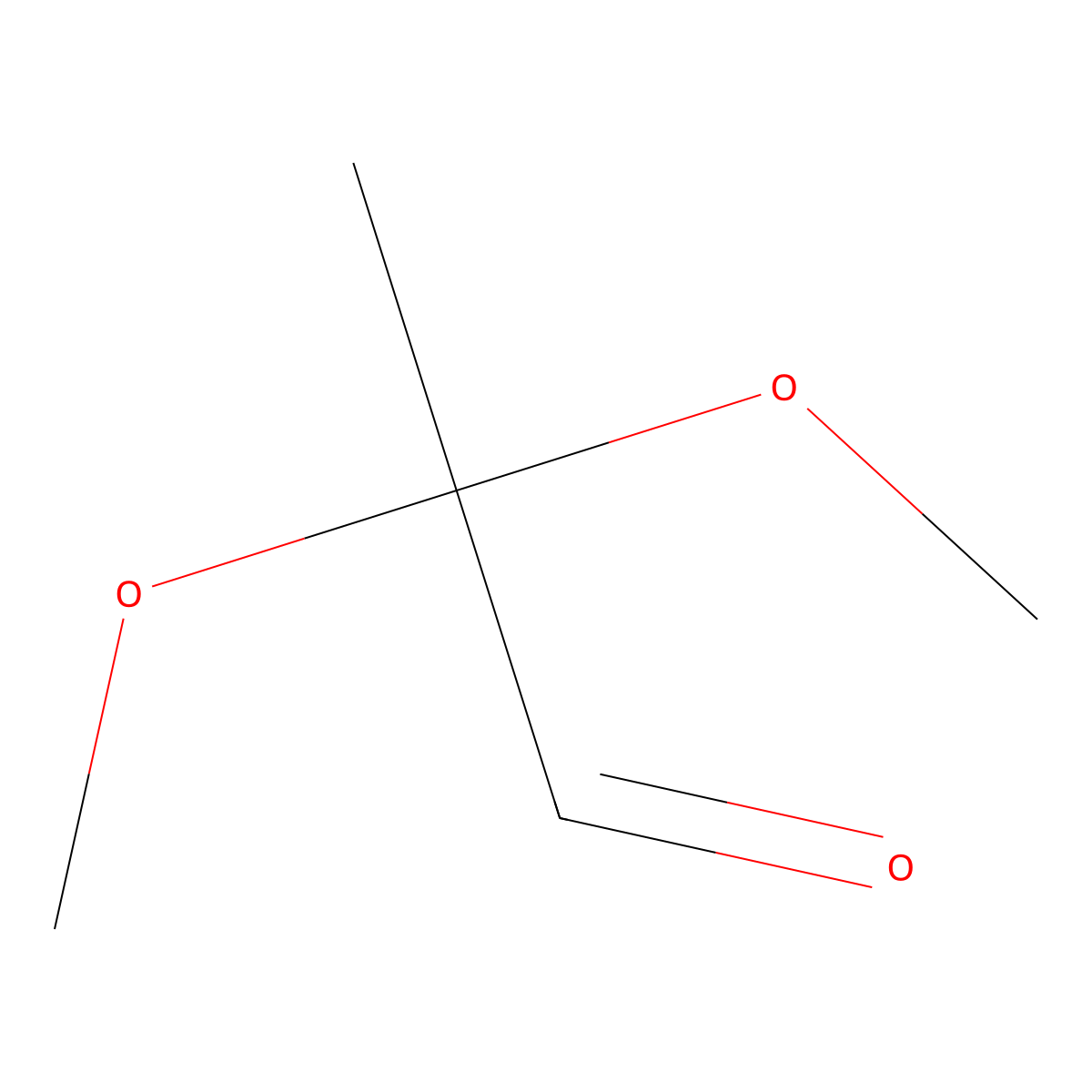 2,2-Dimethoxypropanal molecular structure, CAS 18218-94-5
