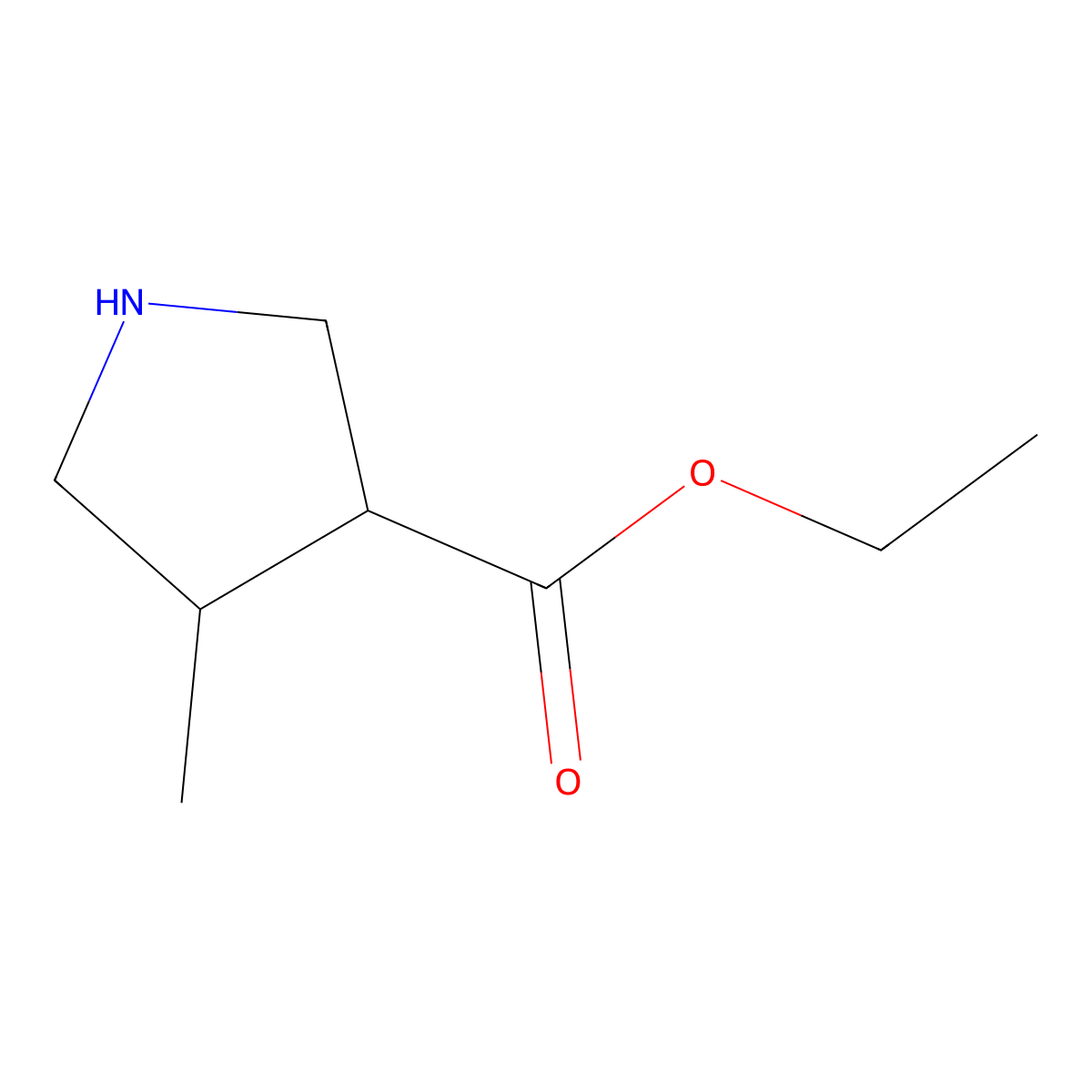 Ethyl (3R,4R)-4-methylpyrrolidine-3-carboxylate molecular structure, CAS 1821803-91-1