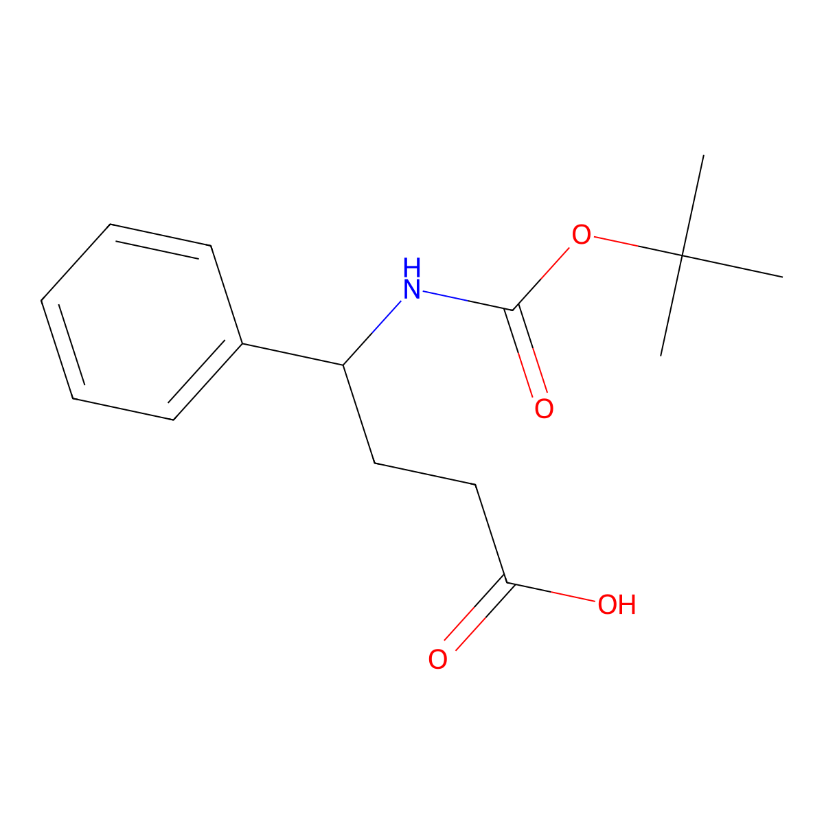 (R)-4-((tert-Butoxycarbonyl)amino)-4-phenylbutanoic acid molecular structure, CAS 1821805-21-3