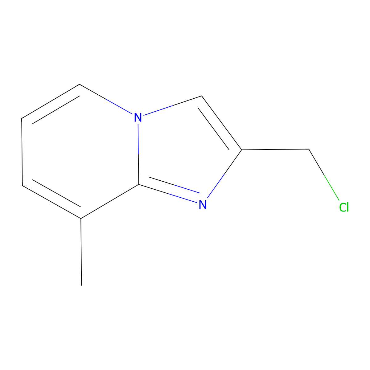 2-(Chloromethyl)-8-methylimidazo[1,2-a]pyridine molecular structure, CAS 182181-42-6