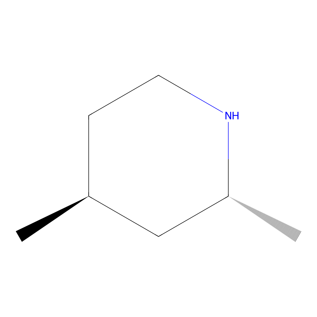 Piperidine, 2,4-dimethyl-, (2R,4S)- molecular structure, CAS 1821810-45-0