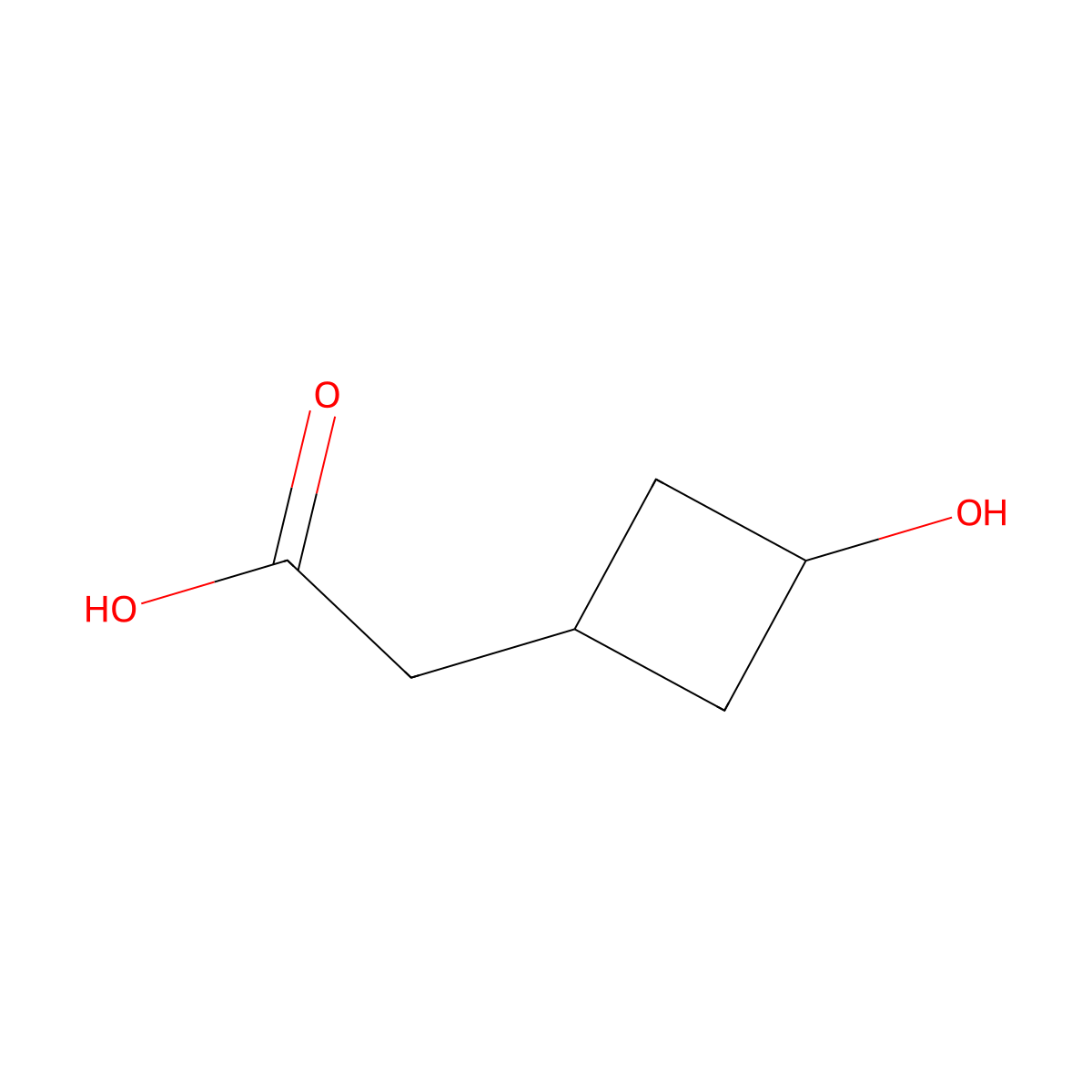 2-[trans-3-Hydroxycyclobutyl]acetic acid molecular structure, CAS 1821810-79-0