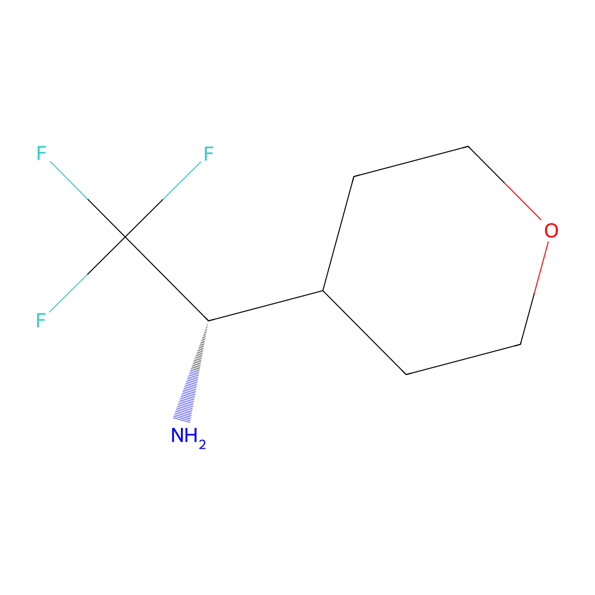 (S)-2,2,2-Trifluoro-1-(tetrahydro-2H-pyran-4-YL)ethanamine molecular structure, CAS 1821813-95-9