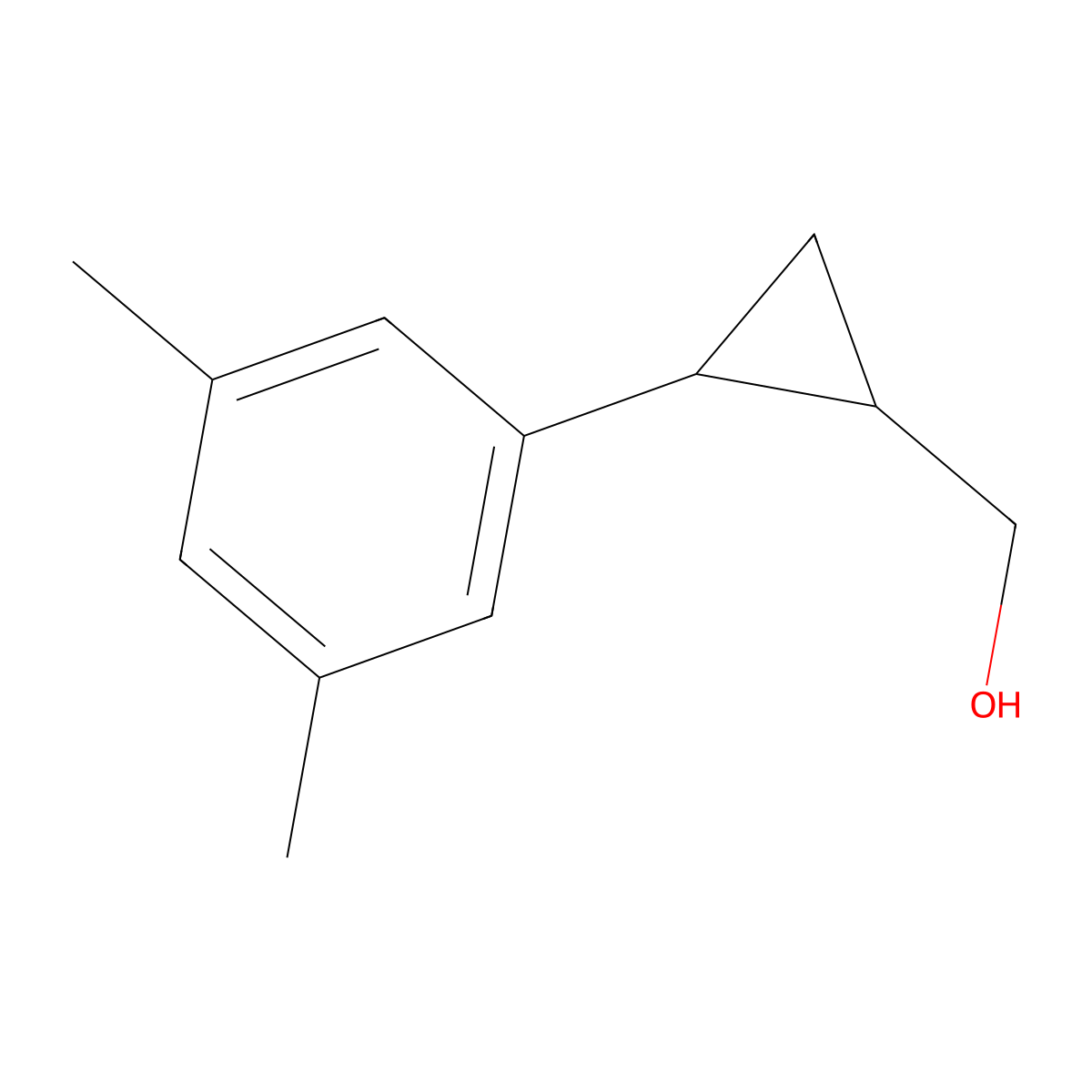 (trans-2-(3,5-Dimethylphenyl)cyclopropyl)methanol molecular structure, CAS 1821816-32-3