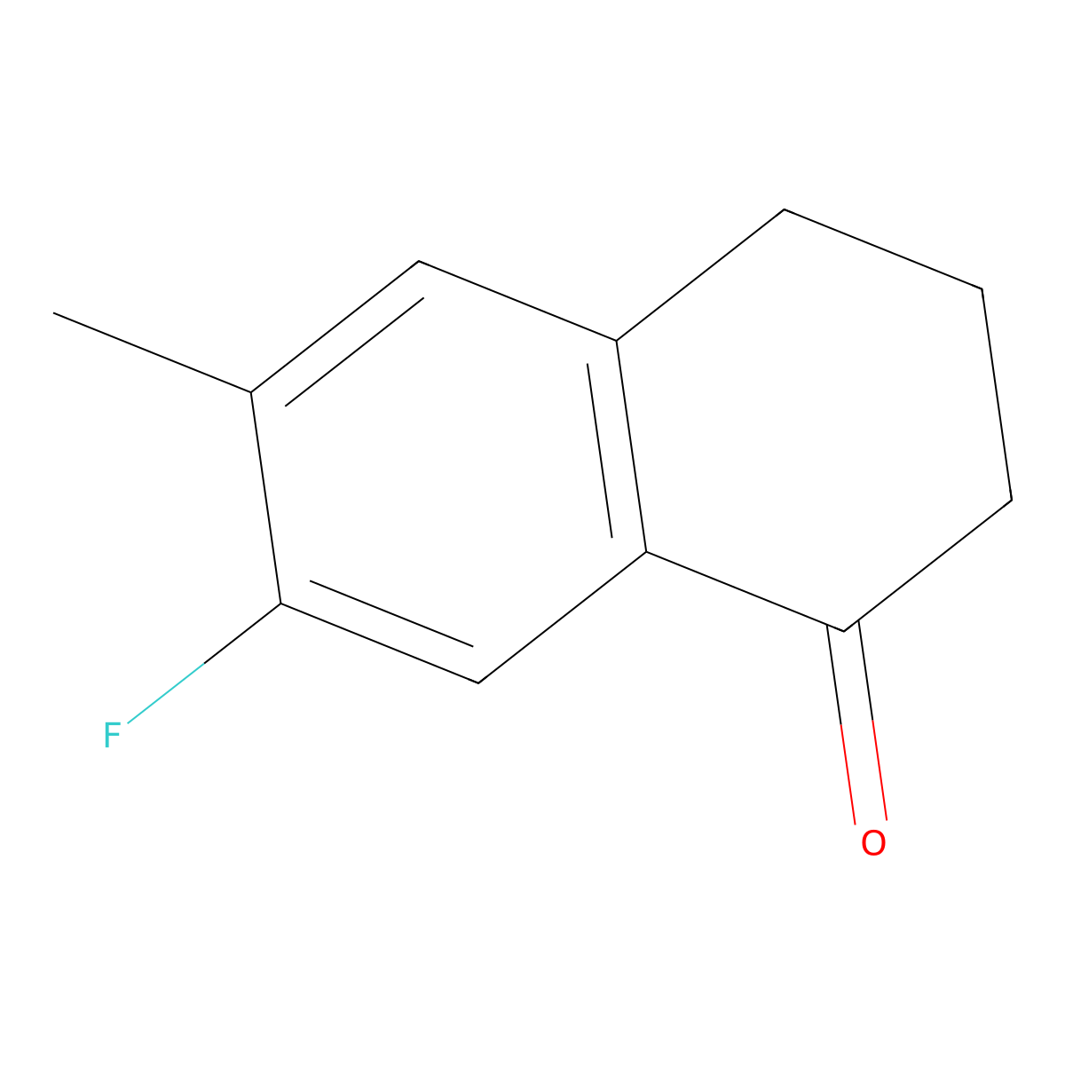 7-Fluoro-6-methyl-3,4-dihydro-2H-naphthalen-1-one molecular structure, CAS 182182-24-7