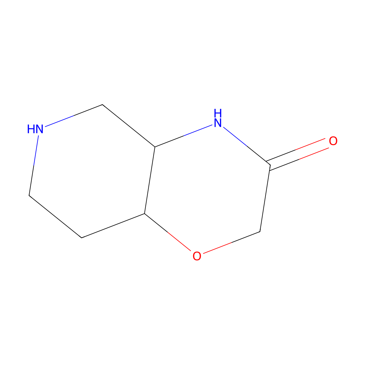 rac-(4aR,8aS)-octahydro-2H-pyrido[4,3-b]morpholin-3-one molecular structure, CAS 1821824-68-3