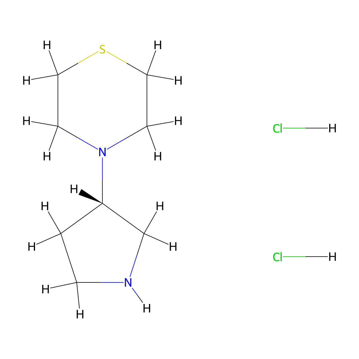(S)-4-(Pyrrolidin-3-yl)thiomorpholine dihydrochloride molecular structure, CAS 1821826-02-1