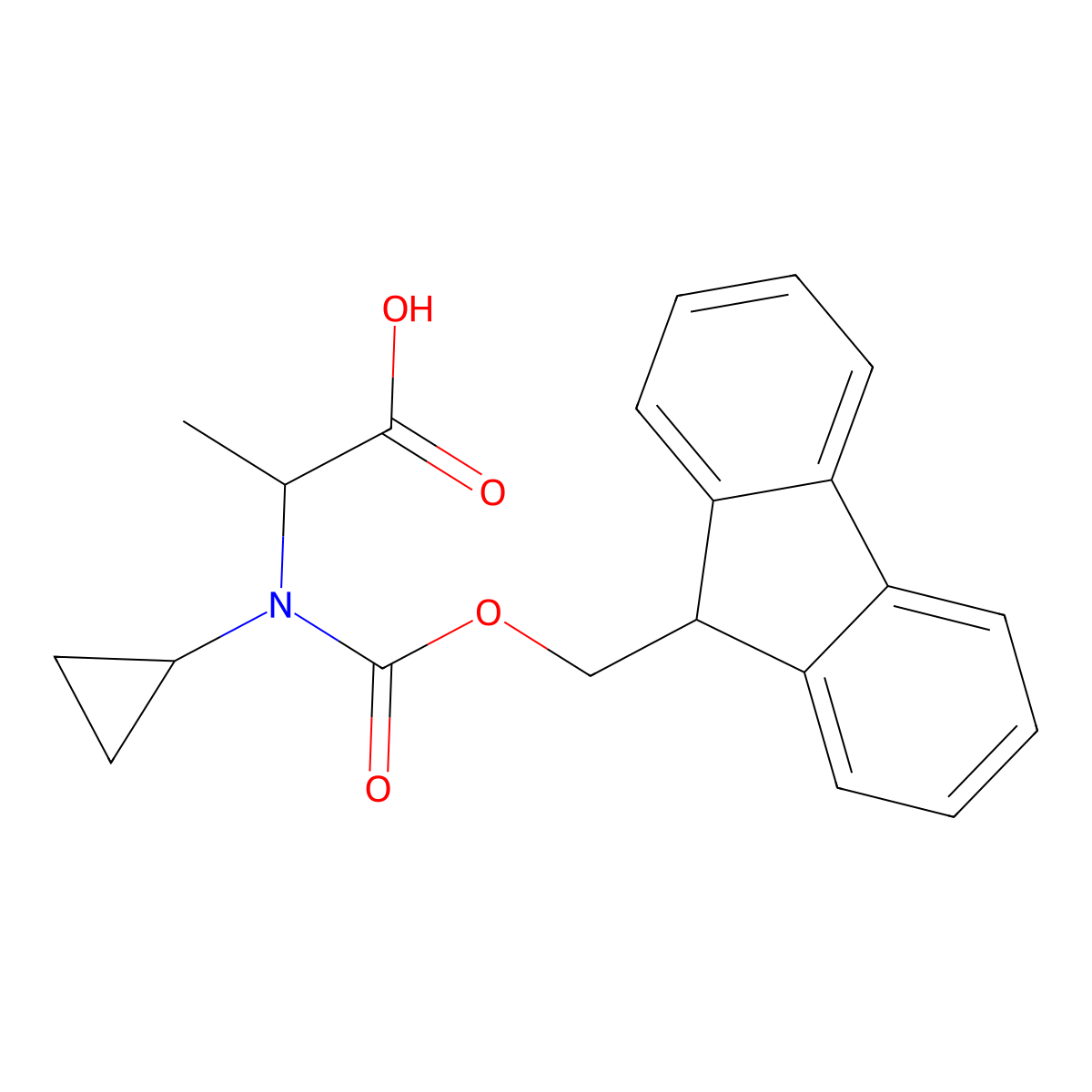 N-Fmoc-N-cyclopropyl-L-alanine molecular structure, CAS 1821827-07-9