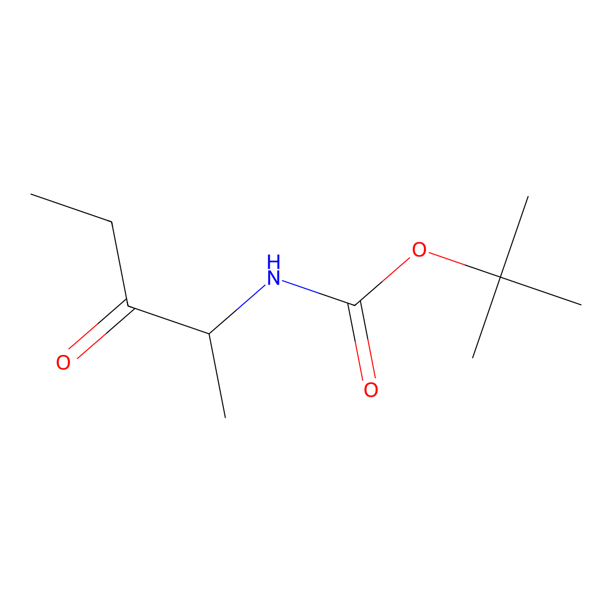 tert-butyl N-[(2R)-3-oxopentan-2-yl]carbamate molecular structure, CAS 1821827-93-3