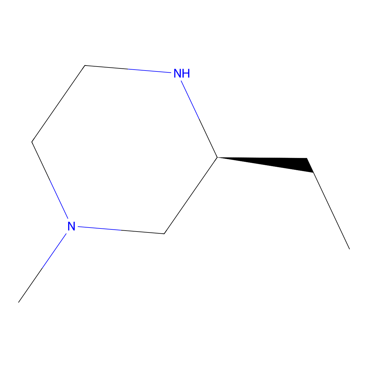 (S)-3-Ethyl-1-methylpiperazine molecular structure, CAS 1821830-26-5
